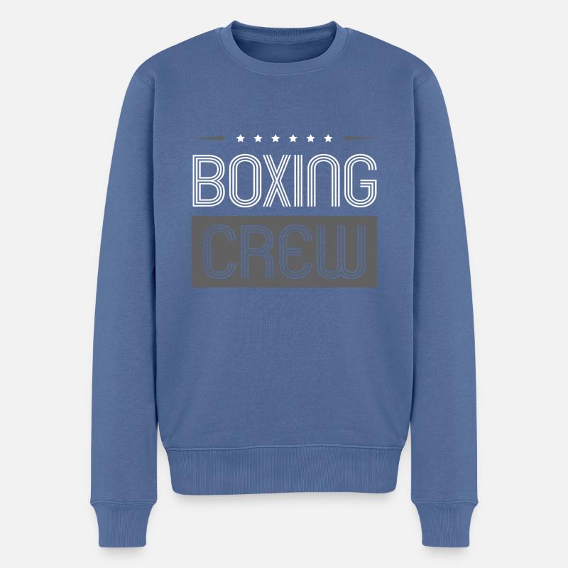 Boxing Crew - Männer Premium Bio Pullover - Taubenblau