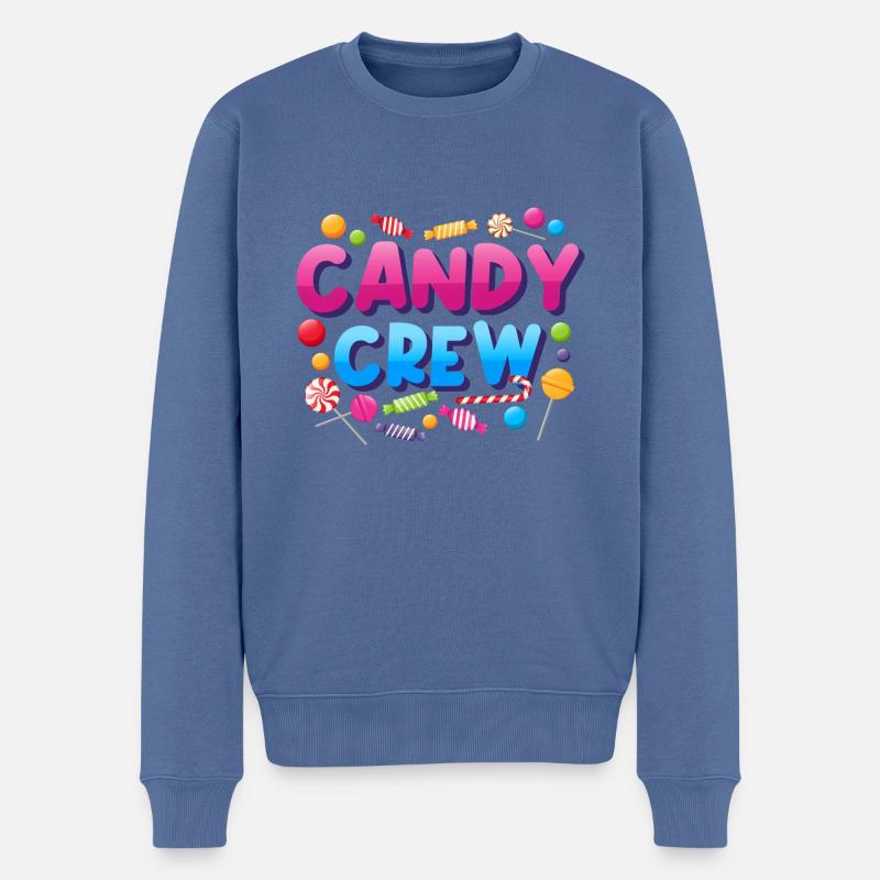 Candy Crew Süßigkeiten Bonbon - Pull Premium bio Homme - bleu pigeon