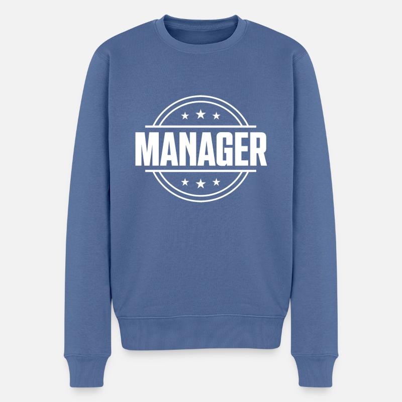 Manager Beruf - Männer Premium Bio Pullover - Taubenblau