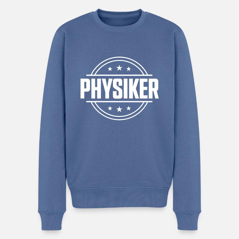 Physiker Beruf - Männer Premium Bio Pullover - Taubenblau
