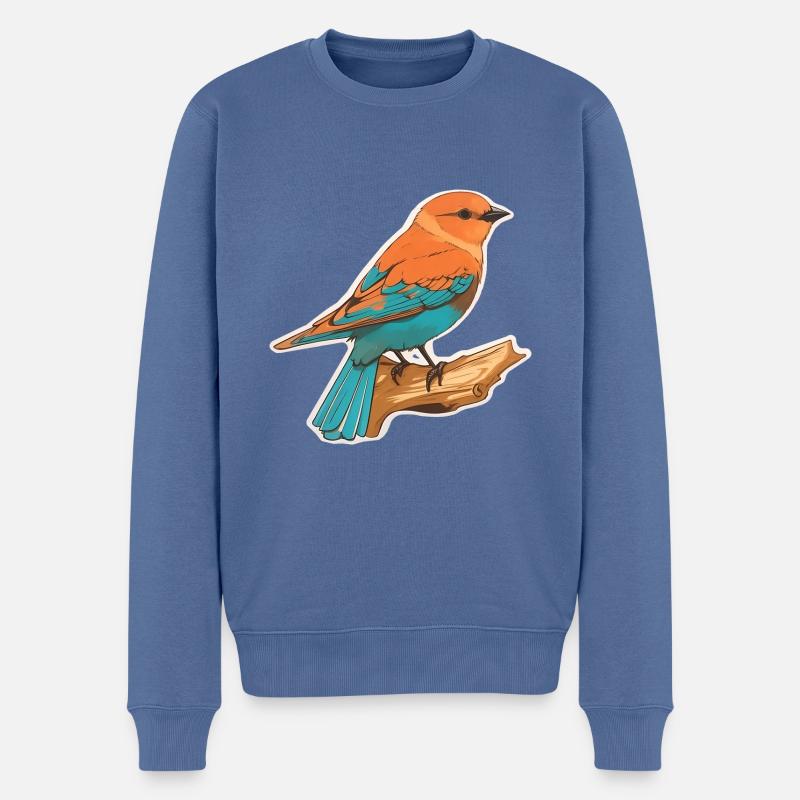Fantasievogel - Männer Premium Bio Pullover - Taubenblau
