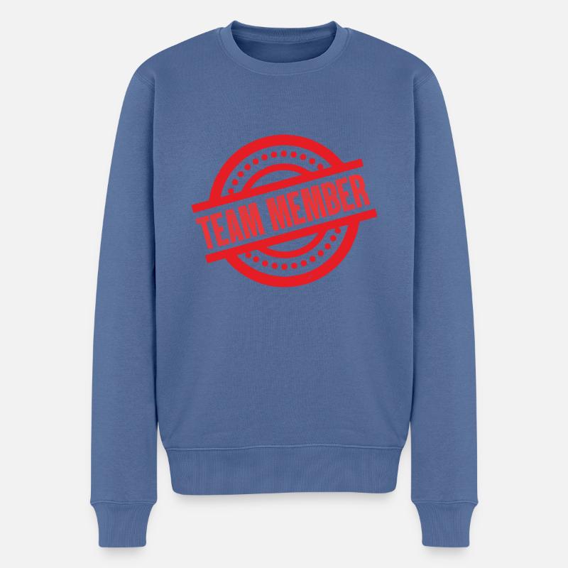 Team Mitglied - Männer Premium Bio Pullover - Taubenblau