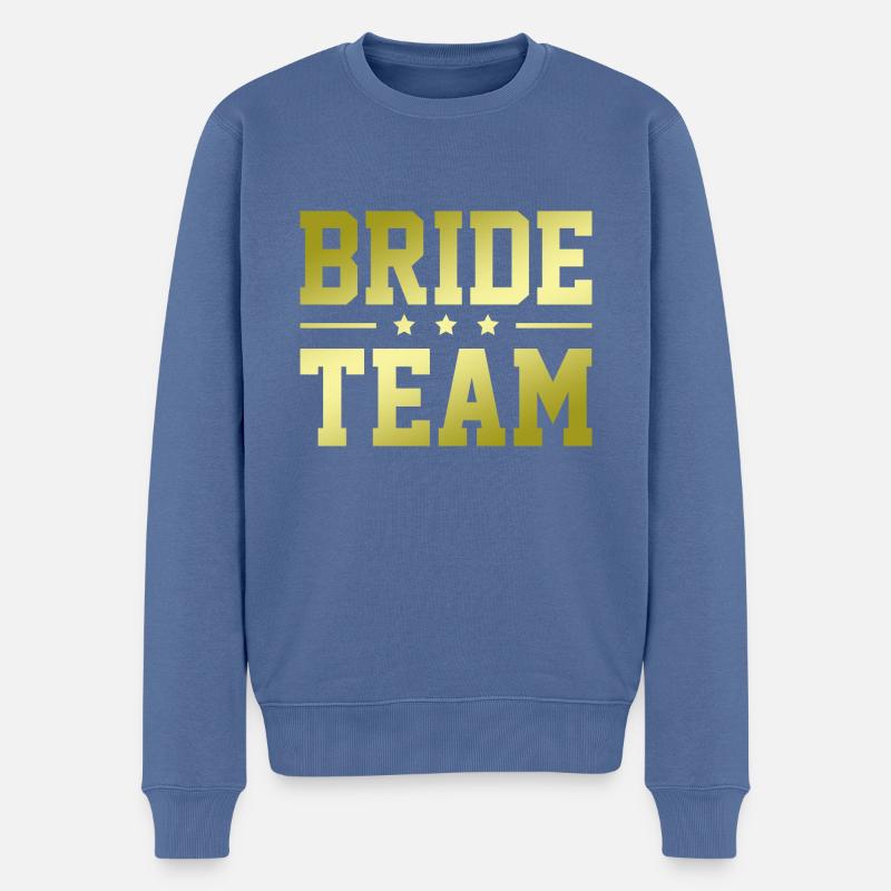 Bride Team - Männer Premium Bio Pullover - Taubenblau