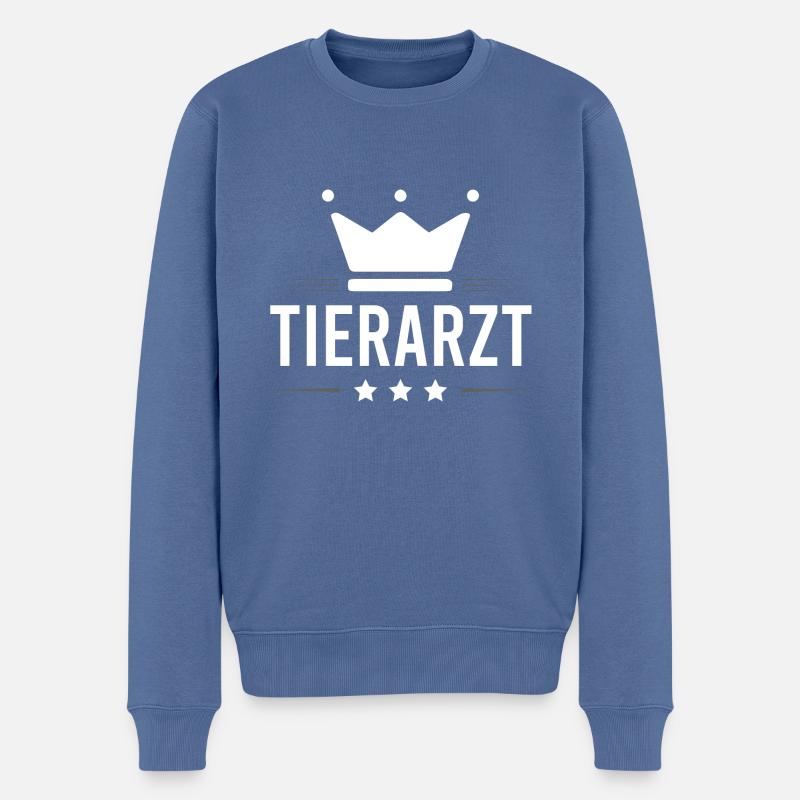 Tierarzt Beruf - Männer Premium Bio Pullover - Taubenblau
