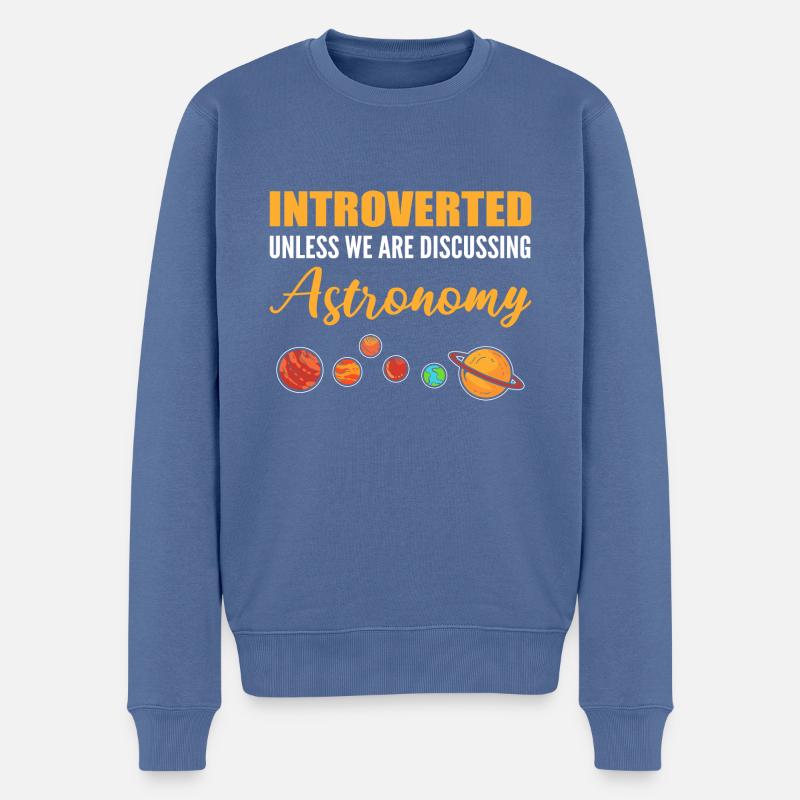 Diskussion über Astronomie Introvertiert Geschenk - Männer Premium Bio Pullover - Taubenblau