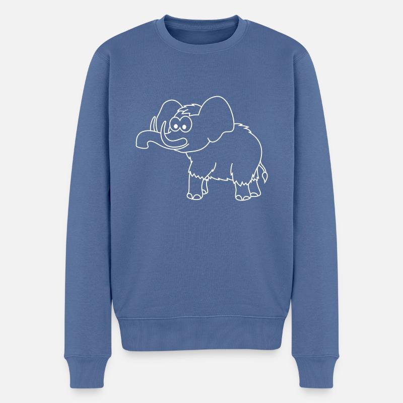 Mammut Comic Tier - Männer Premium Bio Pullover - Taubenblau
