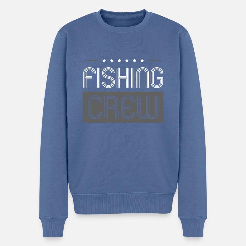 Fishing Crew - Männer Premium Bio Pullover - Taubenblau
