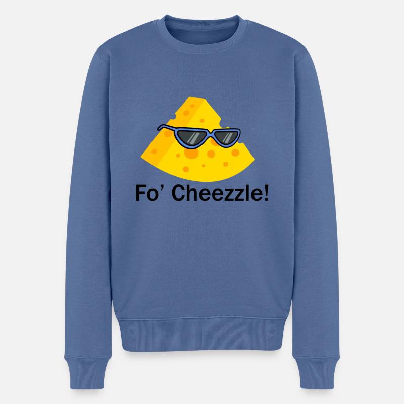 Cheezzle Ironic Sying Food Fromage - Pull Premium bio Homme - bleu pigeon