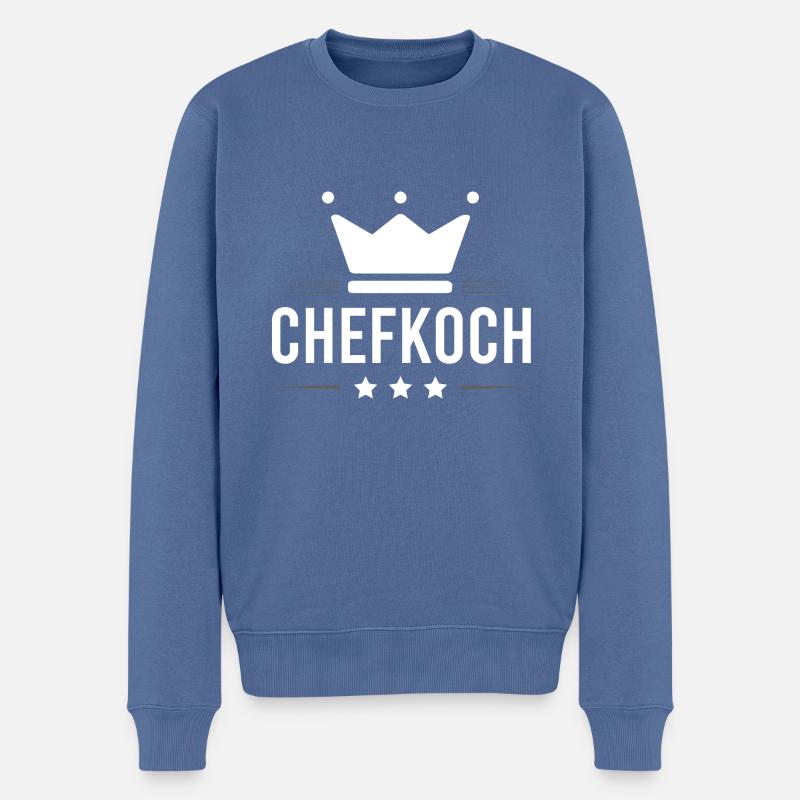 Chefkoch Kochen - Männer Premium Bio Pullover - Taubenblau
