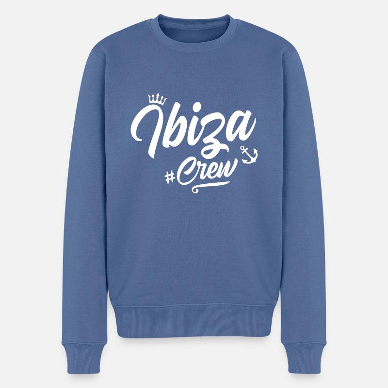 Ibiza Équipage - Pull Premium bio Homme - bleu pigeon