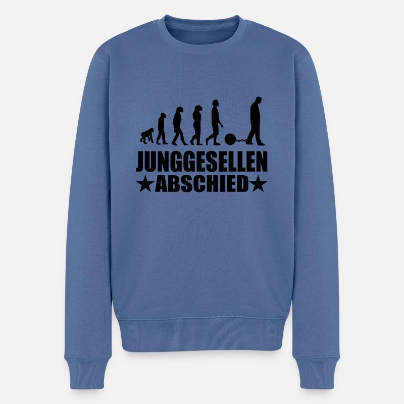 Junggesellenabschied - Männer Premium Bio Pullover - Taubenblau