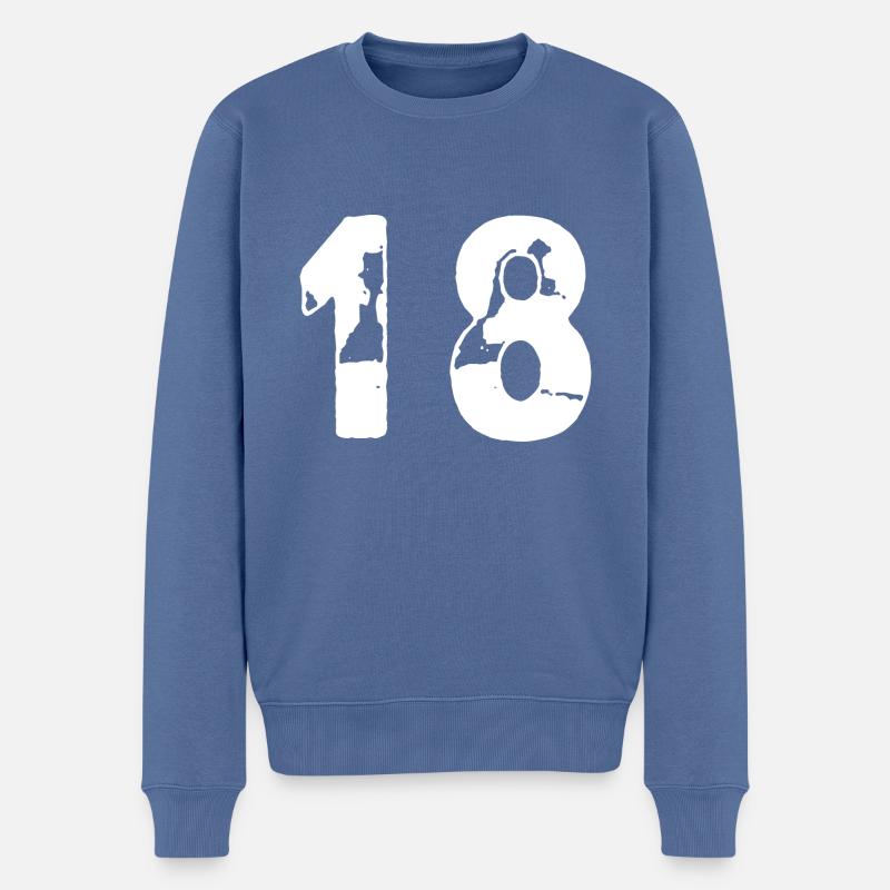 Maillot 18 Numéro - Pull Premium bio Homme - bleu pigeon