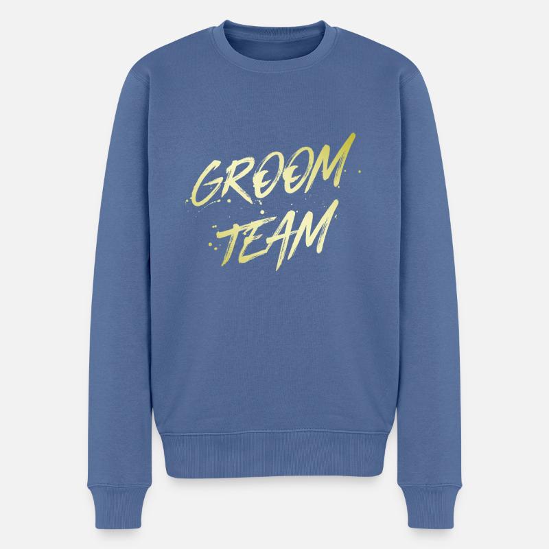 Groom Team - Männer Premium Bio Pullover - Taubenblau