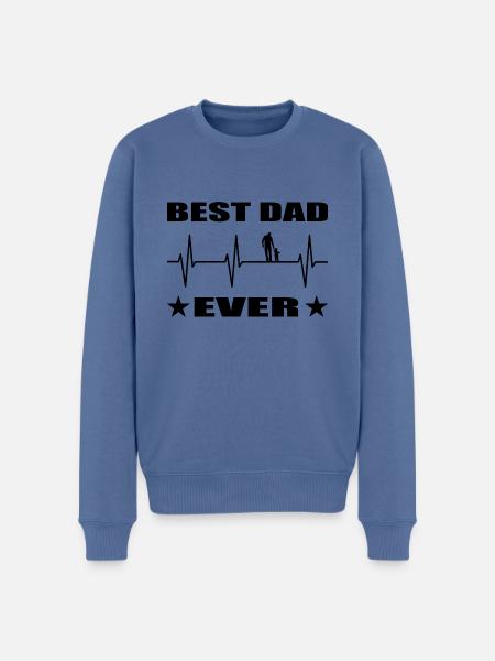 Papa - Männer Premium Bio Pullover - Taubenblau