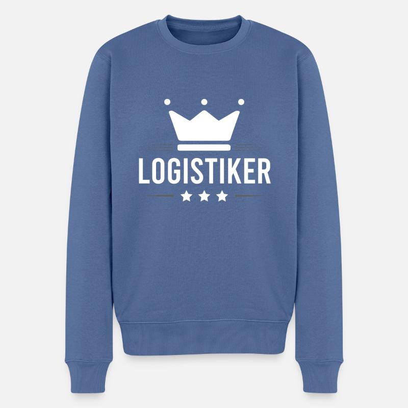 Logistiker Beruf - Männer Premium Bio Pullover - Taubenblau