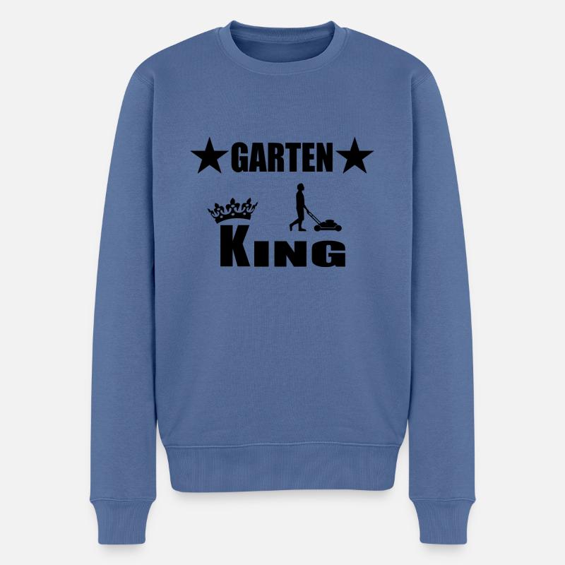 Garten - Männer Premium Bio Pullover - Taubenblau