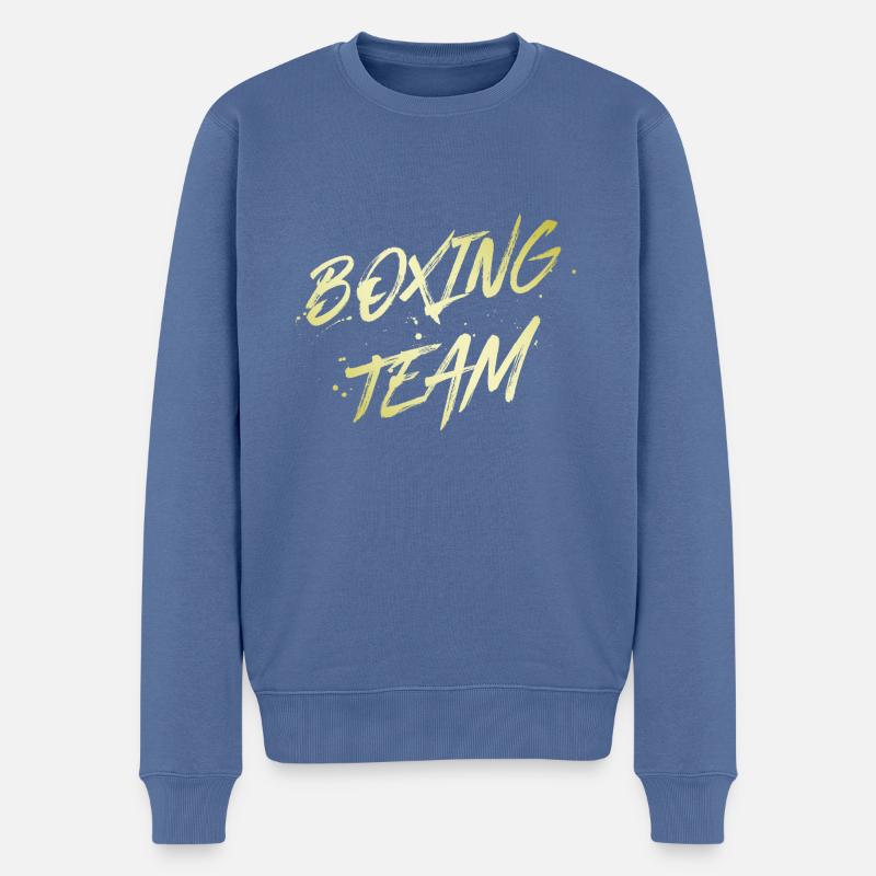 Équipe de boxe - Pull Premium bio Homme - bleu pigeon