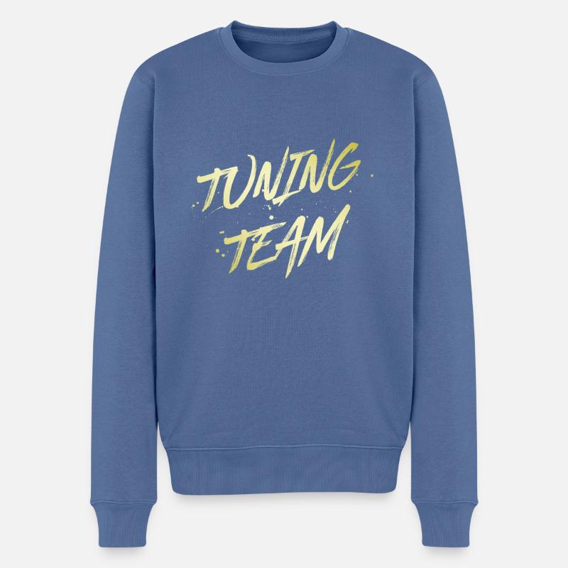 Tuning Team - Männer Premium Bio Pullover - Taubenblau