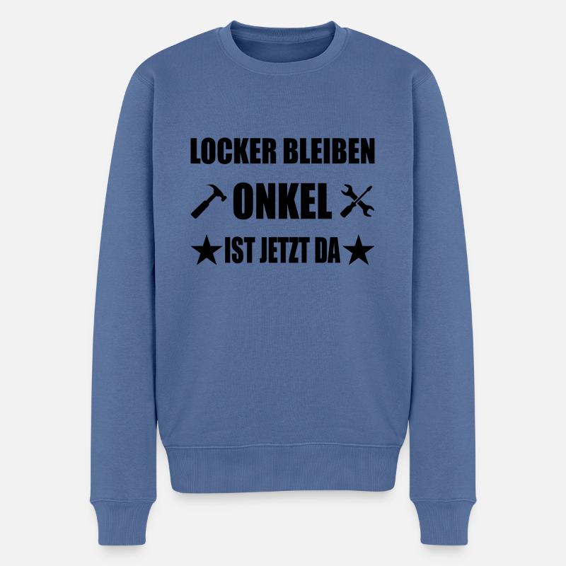 Onkel - Männer Premium Bio Pullover - Taubenblau
