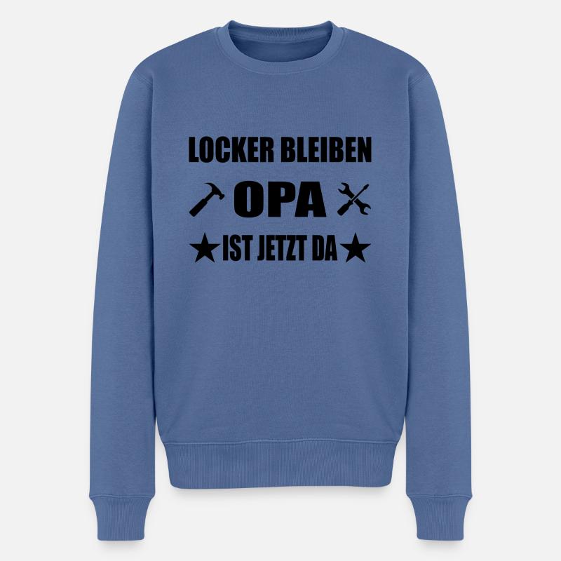 Opa - Männer Premium Bio Pullover - Taubenblau