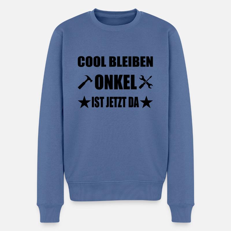 Onkel - Männer Premium Bio Pullover - Taubenblau