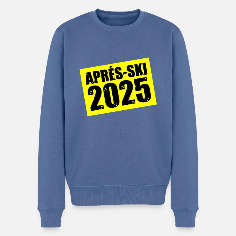 Apres Ski 2025 - Männer Premium Bio Pullover - Taubenblau