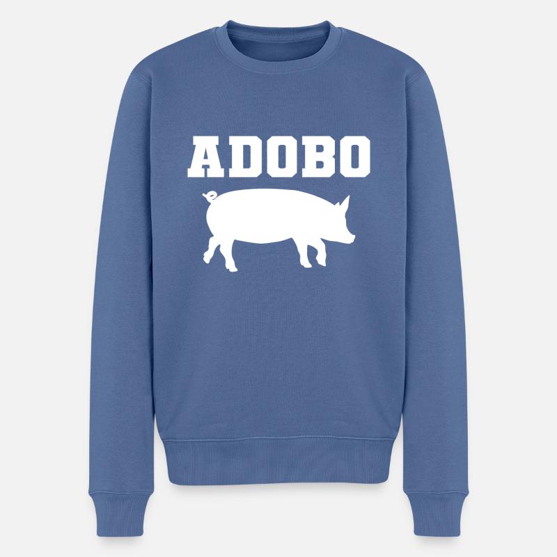 Adobo. Koch Gift - Männer Premium Bio Pullover - Taubenblau