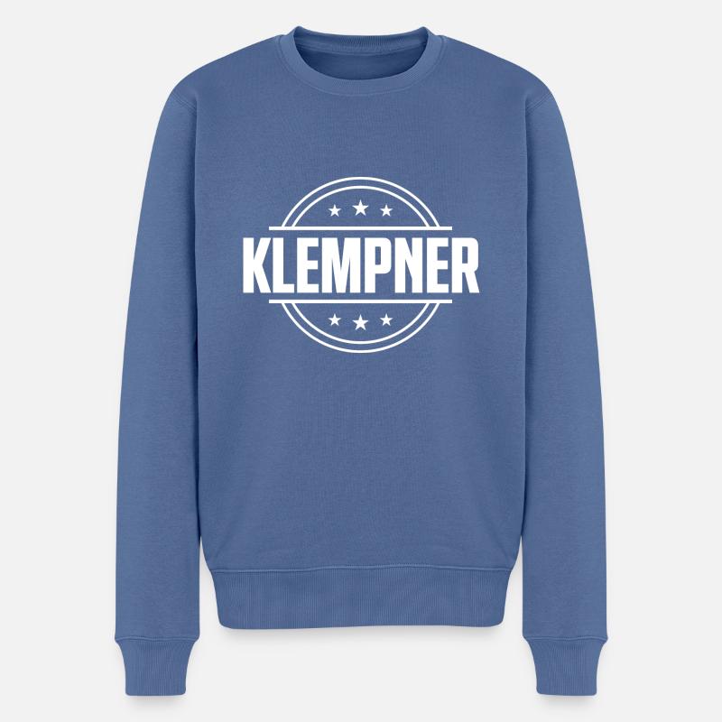 Klempner Beruf - Männer Premium Bio Pullover - Taubenblau