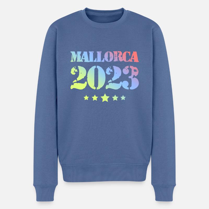 Mallorca 2023 - Männer Premium Bio Pullover - Taubenblau