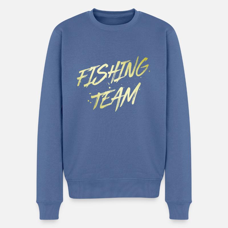 Fishing Team - Männer Premium Bio Pullover - Taubenblau
