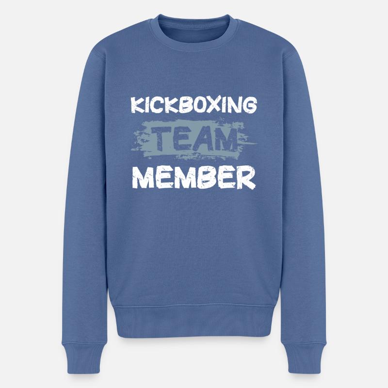 Équipe de kickboxing - Pull Premium bio Homme - bleu pigeon