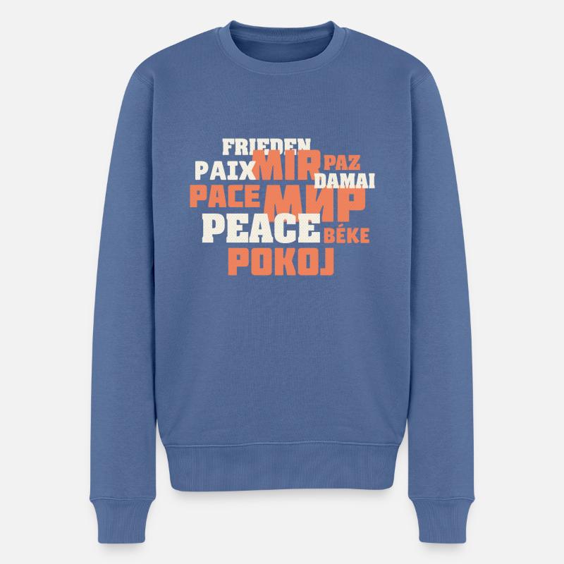 Paix URSS Russie soviétique Communisme - Pull Premium bio Homme - bleu pigeon