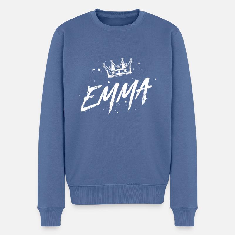 Emma - Pull Premium bio Homme - bleu pigeon