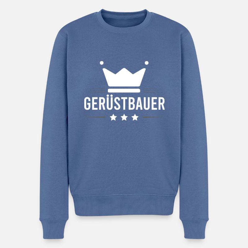 Gerüstbauer Beruf - Männer Premium Bio Pullover - Taubenblau