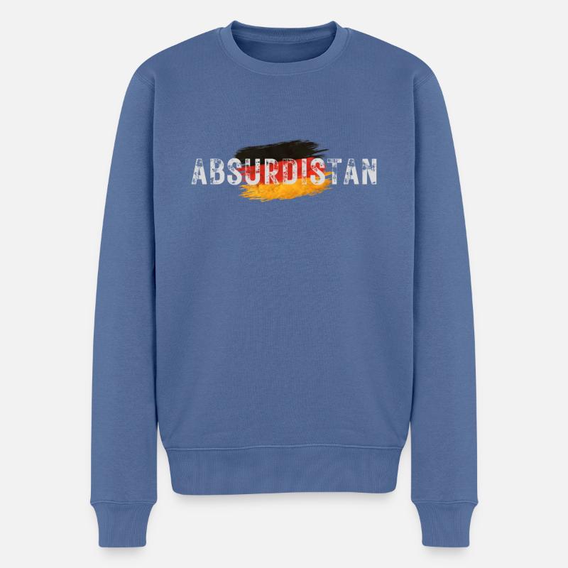 L’absurdistan - Pull Premium bio Homme - bleu pigeon