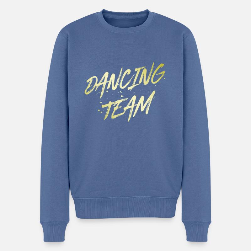 Dancing Team - Männer Premium Bio Pullover - Taubenblau