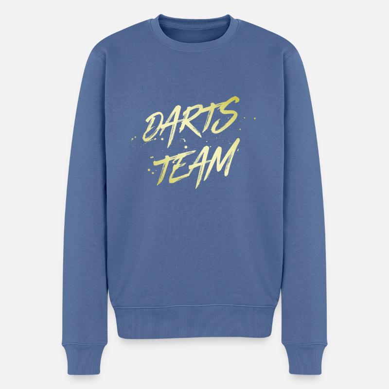 Darts Team - Männer Premium Bio Pullover - Taubenblau