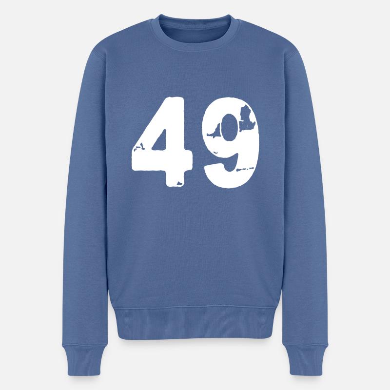 49 Maillot numéro - Pull Premium bio Homme - bleu pigeon