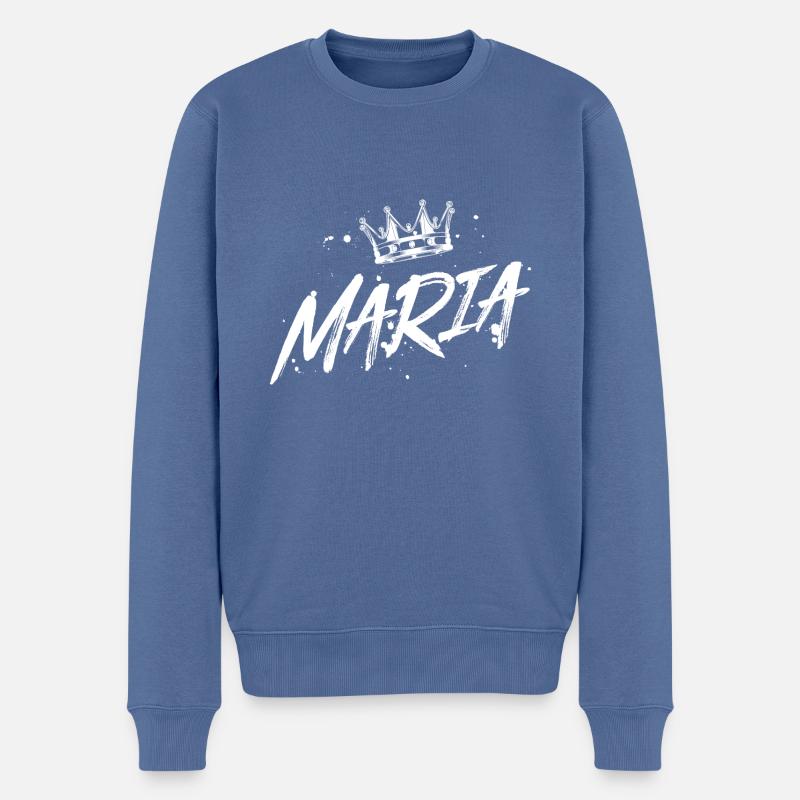 Maria - Pull Premium bio Homme - bleu pigeon