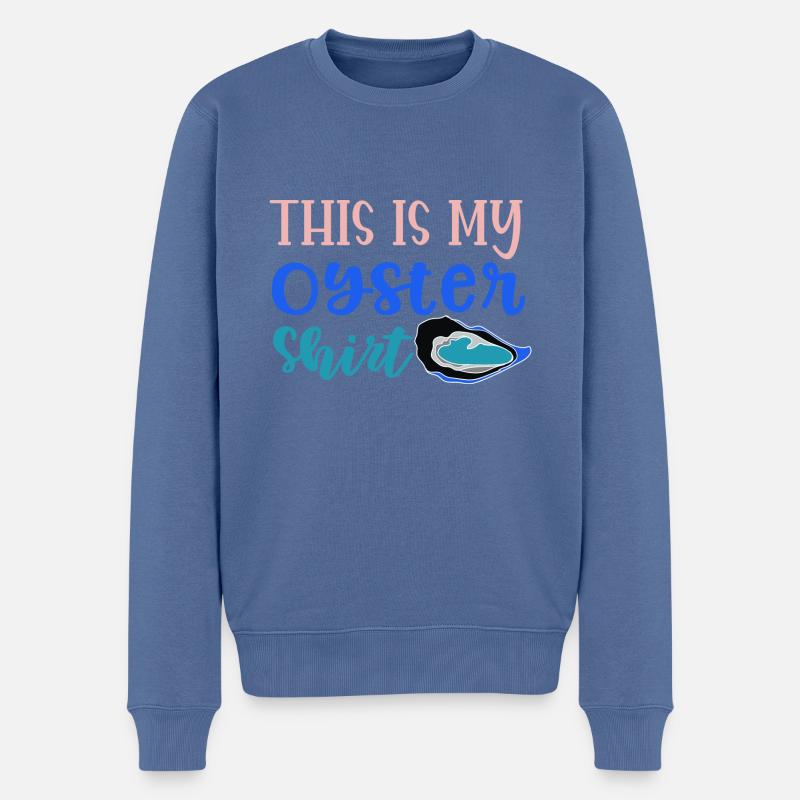 Oyster Seafood Hobbykoch - Männer Premium Bio Pullover - Taubenblau