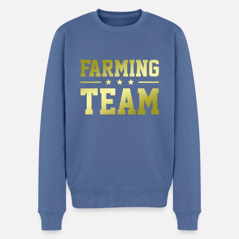 Farming Team - Männer Premium Bio Pullover - Taubenblau