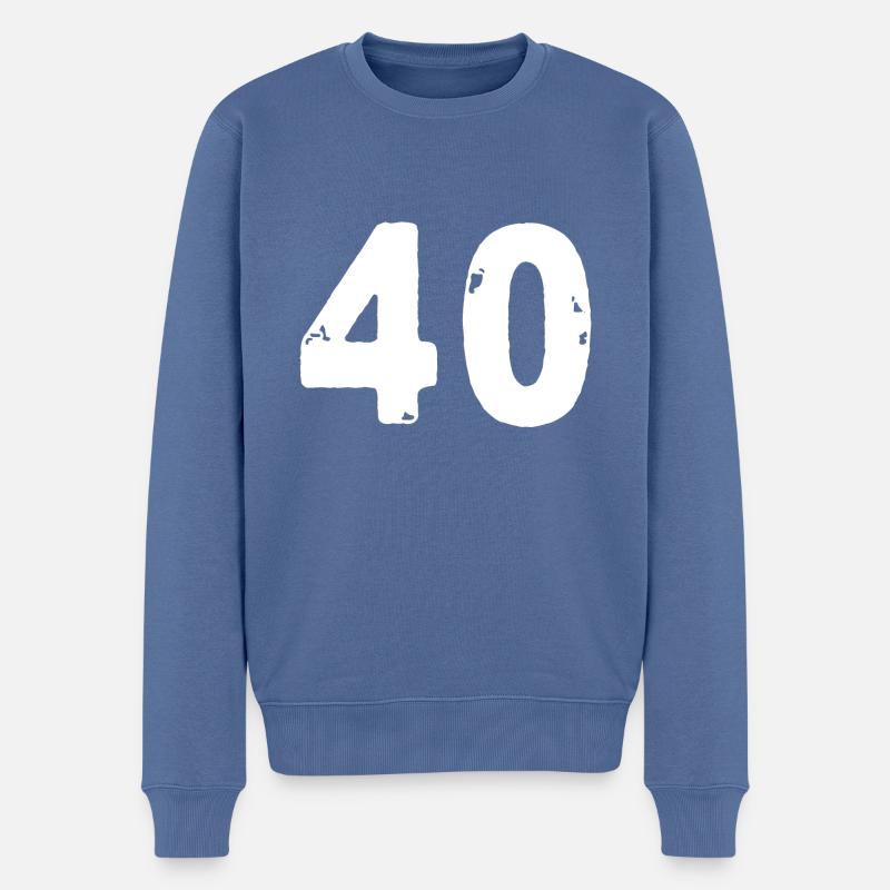 Maillot 40 numéros - Pull Premium bio Homme - bleu pigeon
