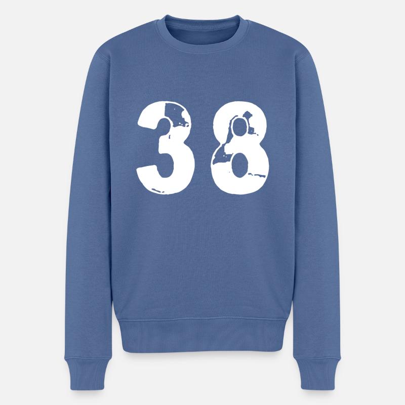 Maillot 38 Numéro - Pull Premium bio Homme - bleu pigeon