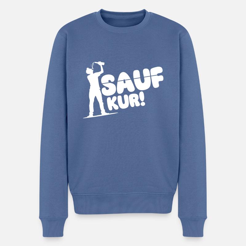Parti Sauf Kur - Pull Premium bio Homme - bleu pigeon