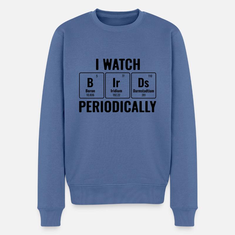 Ich beobachte regelmäßig Vögel Vogelbeobachter - Männer Premium Bio Pullover - Taubenblau