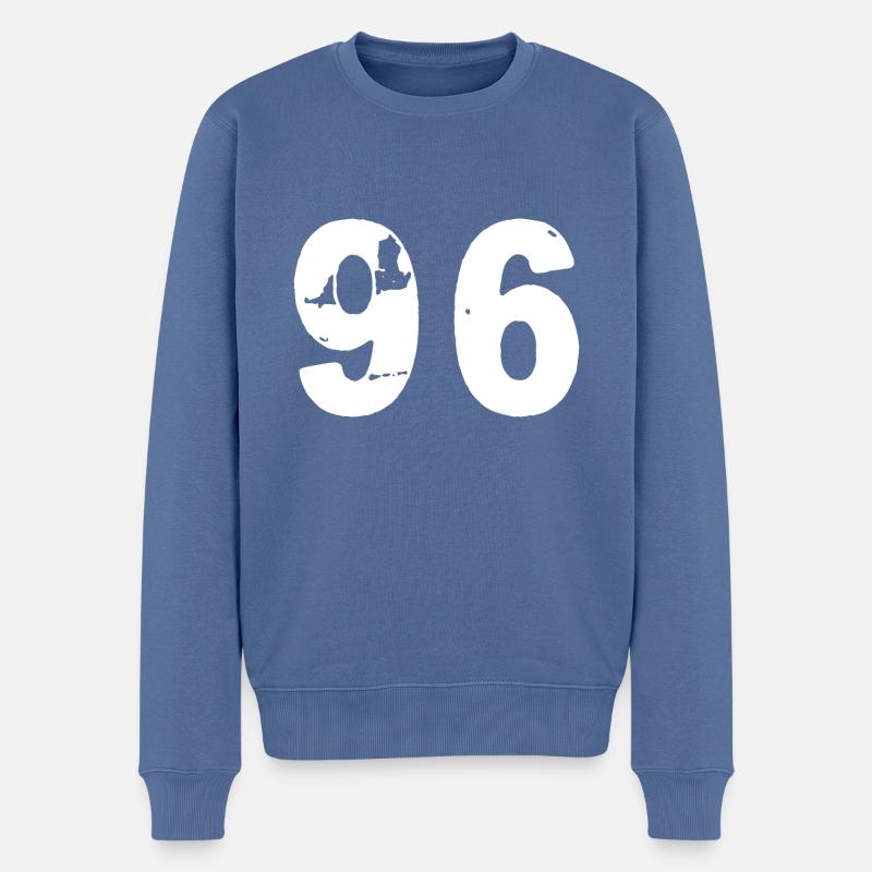 96 Maillot numéro - Pull Premium bio Homme - bleu pigeon