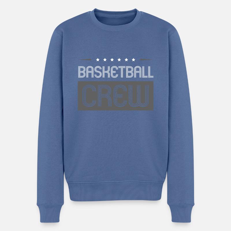 Basketball Crew - Männer Premium Bio Pullover - Taubenblau