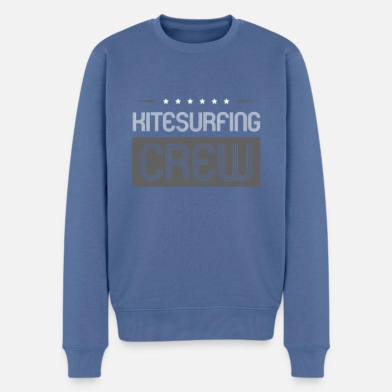 Kitesurfing Crew - Männer Premium Bio Pullover - Taubenblau