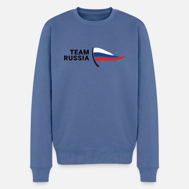 Équipe de Russie - Pull Premium bio Homme - bleu pigeon