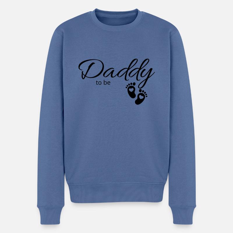 Daddy to be - Männer Premium Bio Pullover - Taubenblau